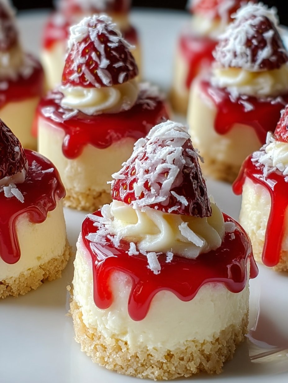 White Chocolate Strawberry Cheesecake Bites