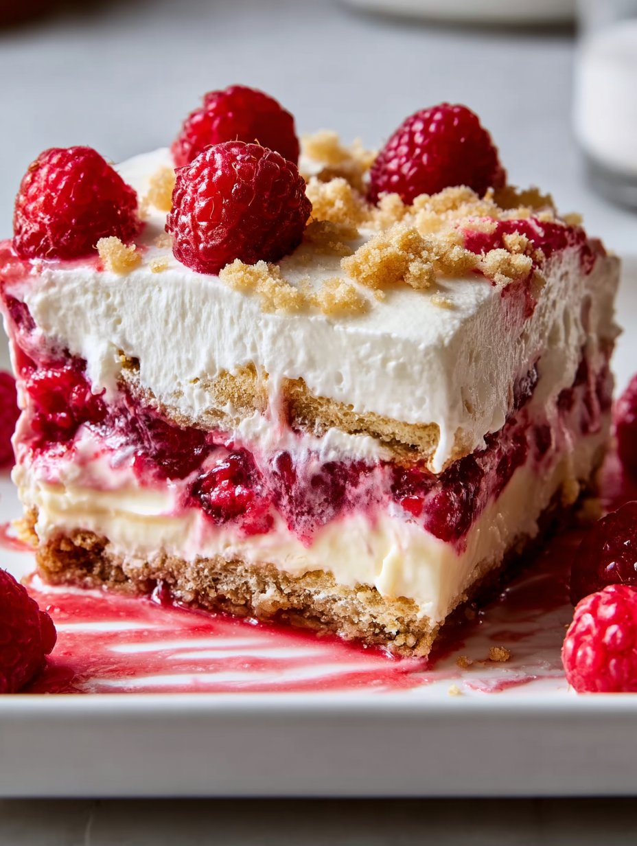 Raspberry Cheesecake Lasagna