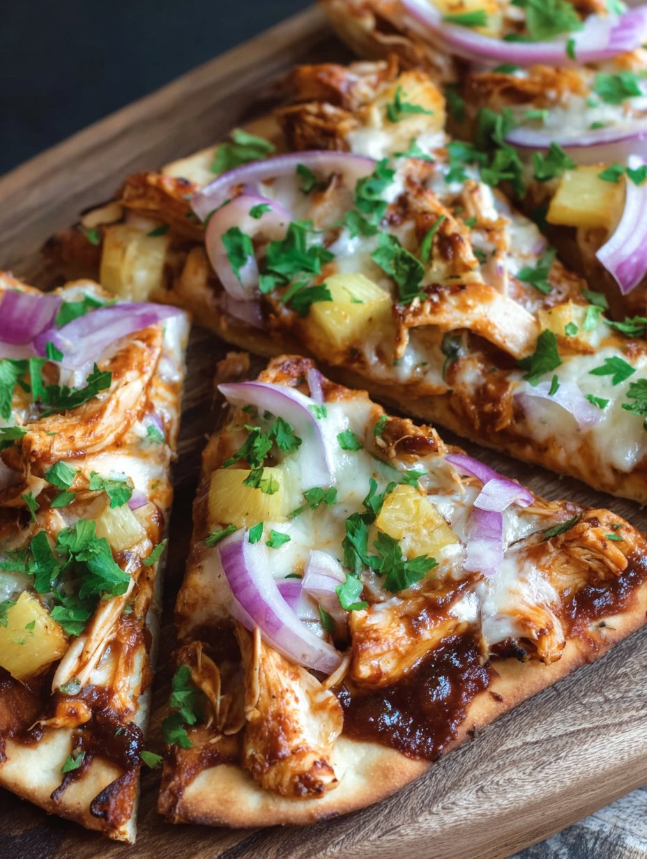 Hawaiian BBQ Chicken Flatbread
