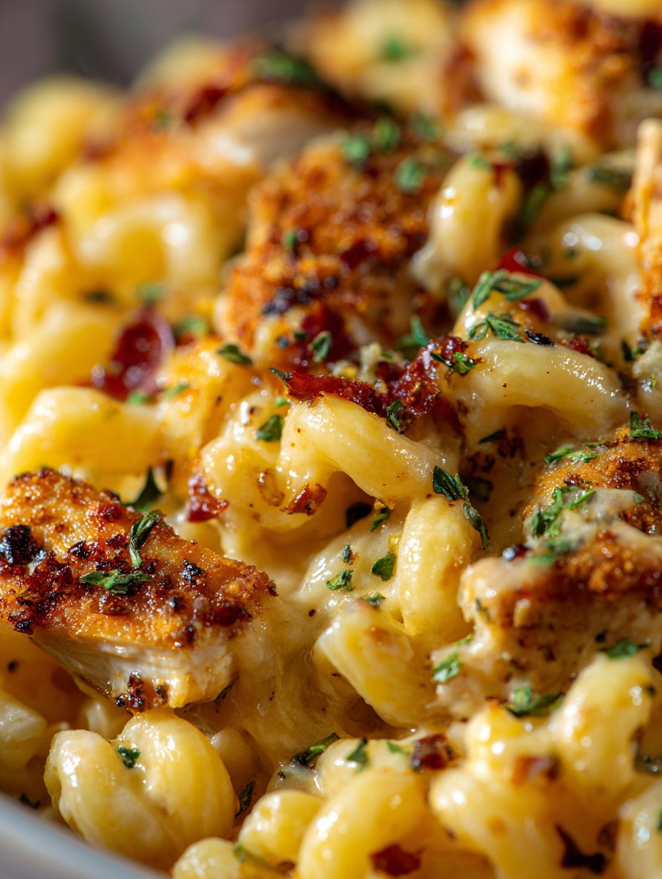 Creamy Honey Pepper Chicken Mac and Cheese Delight