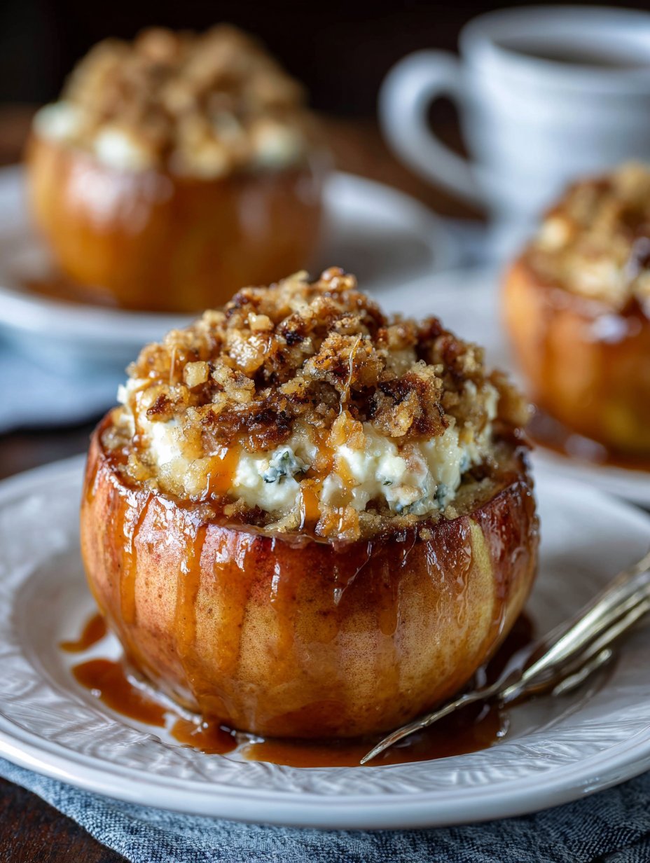 Cheesecake Stuffed Baked Apples