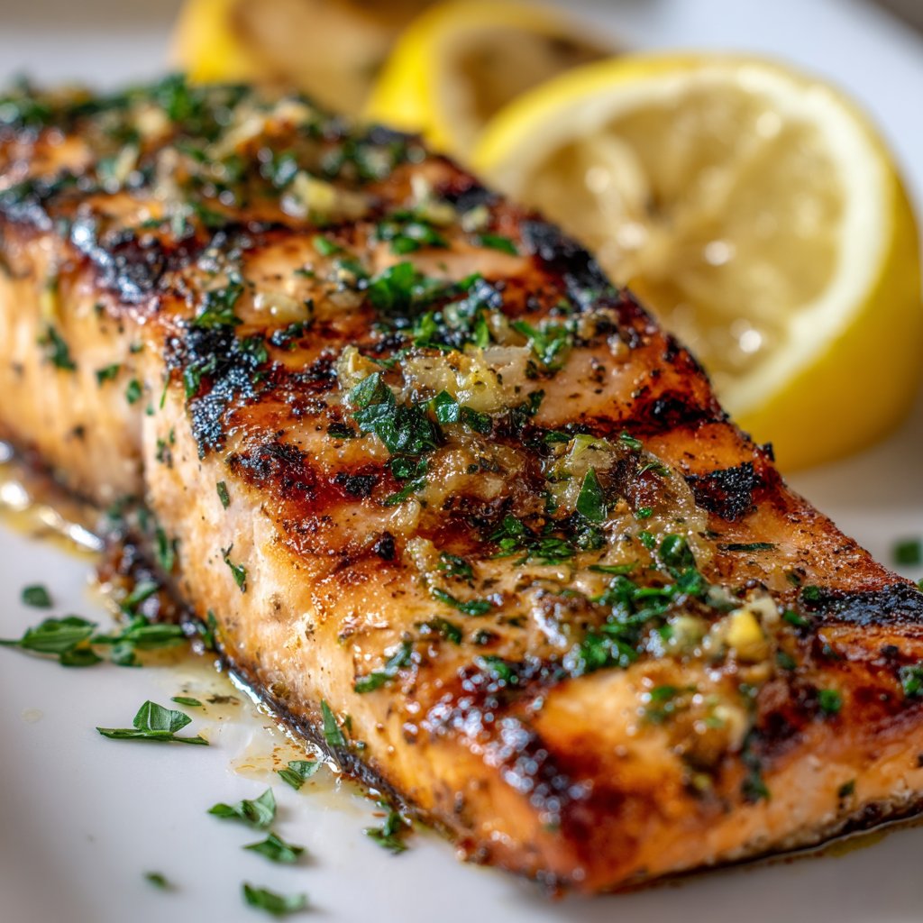 Lemon Garlic Grilled Salmon