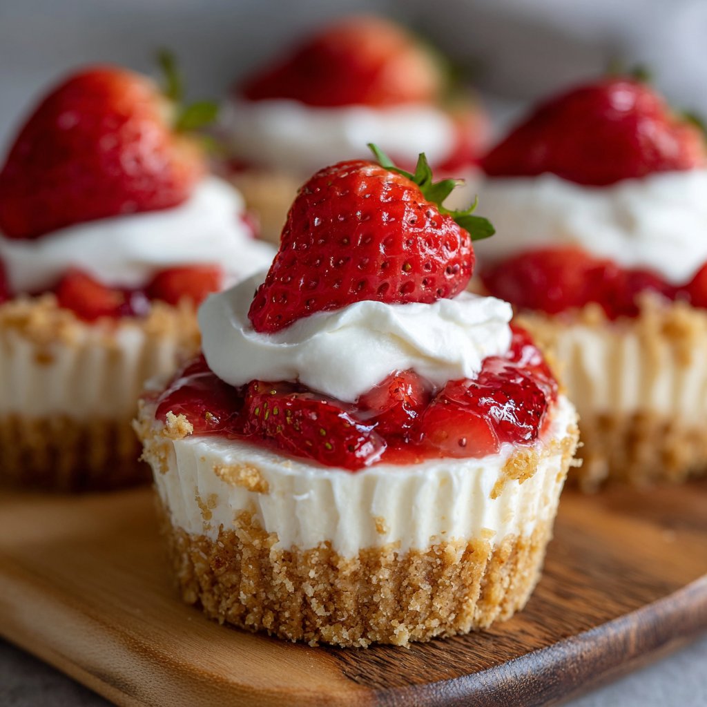 No-Bake Strawberry Cheesecake Cups