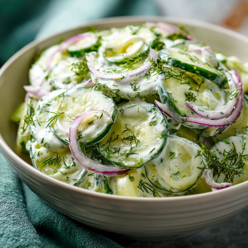 Creamy Cucumber Dill Salad