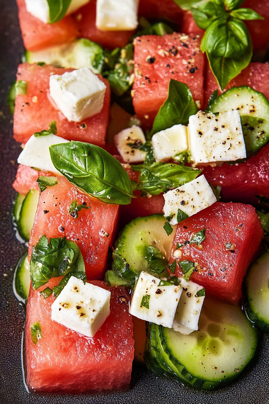 Watermelon Feta Mint Salad