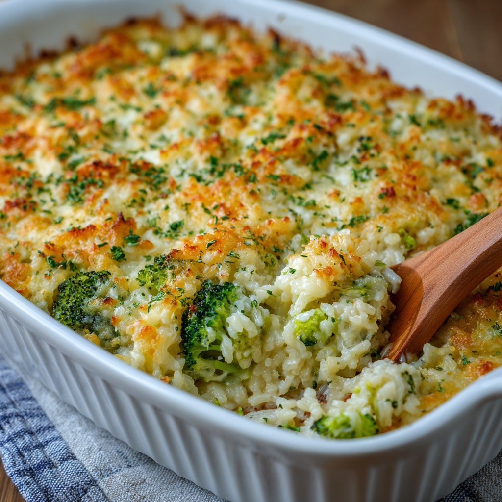 Cheesy Broccoli Rice Casserole