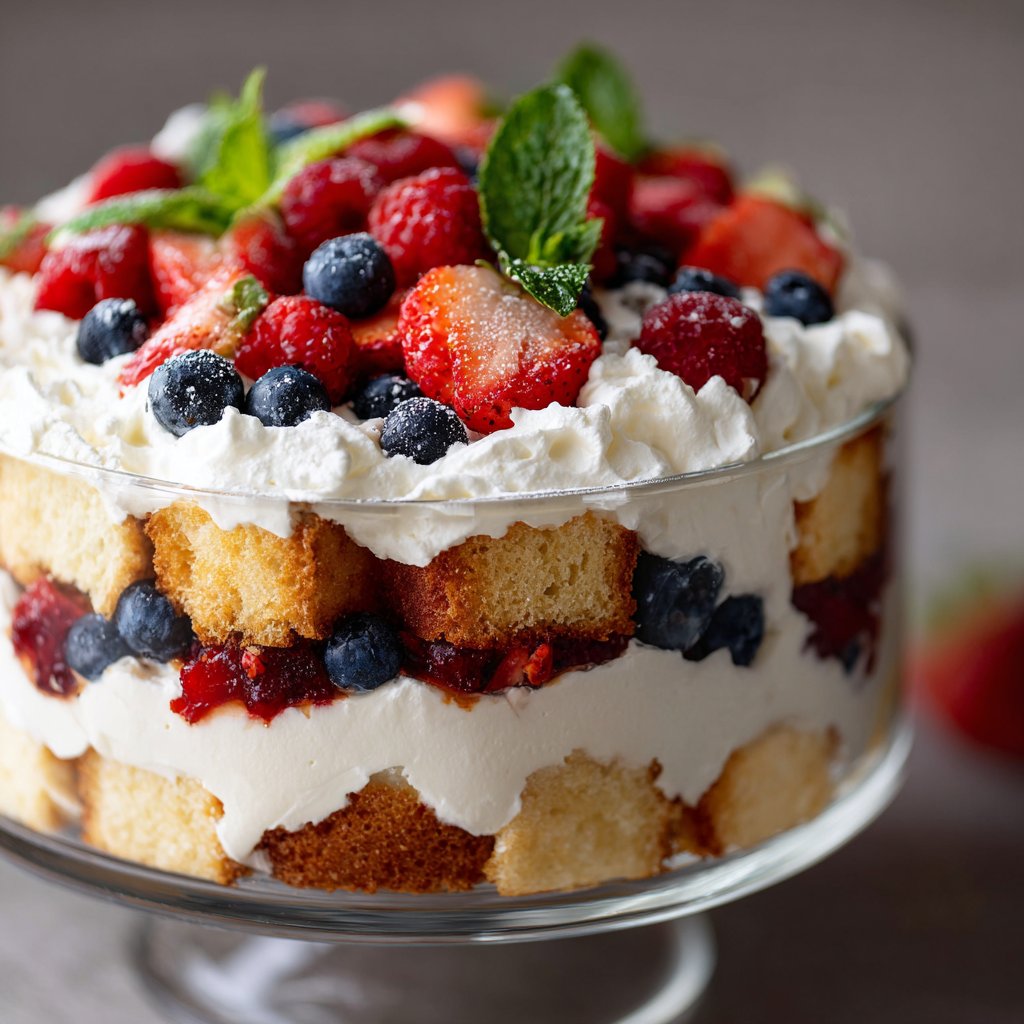 Berry Trifle with Whipped Cream
