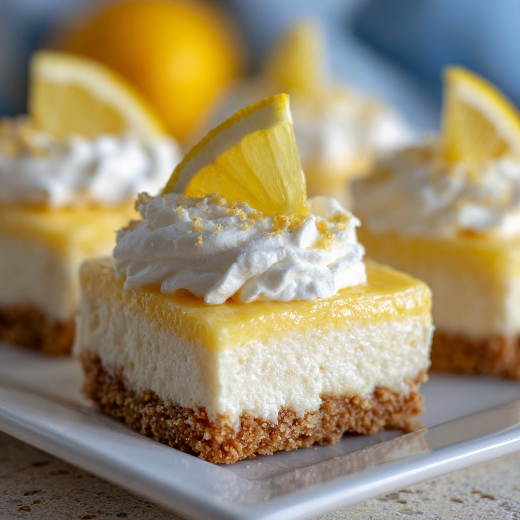 No-Bake Lemon Cheesecake Bars