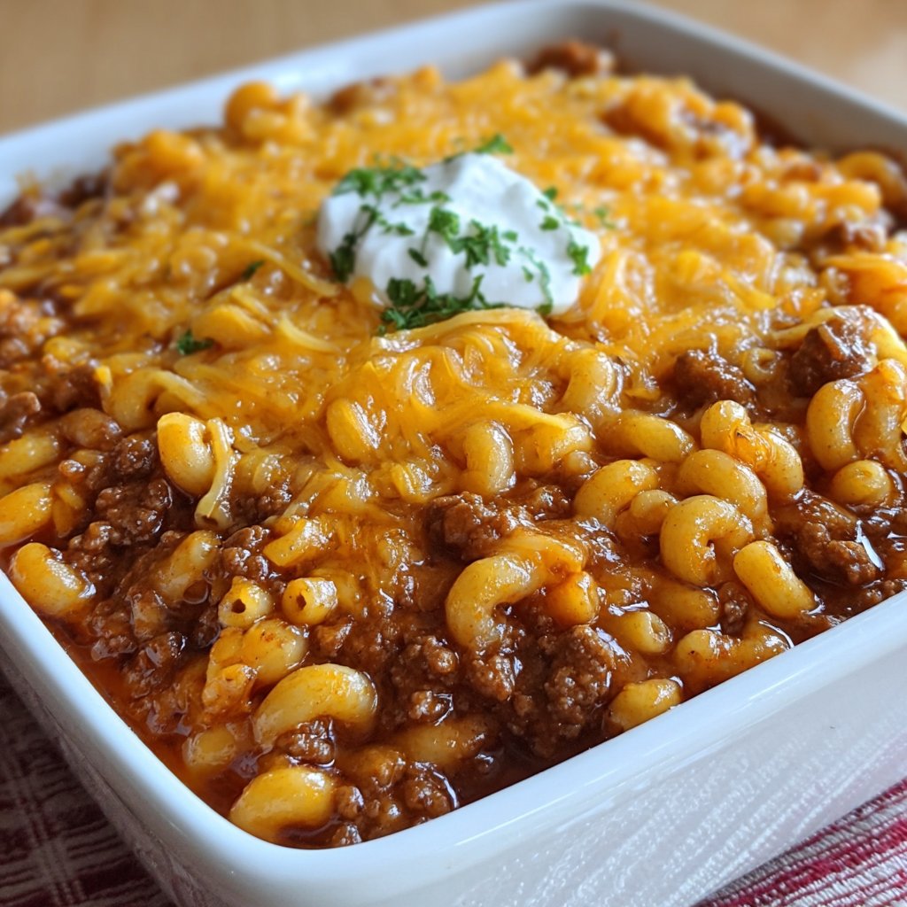 Coney Chili Mac Casserole