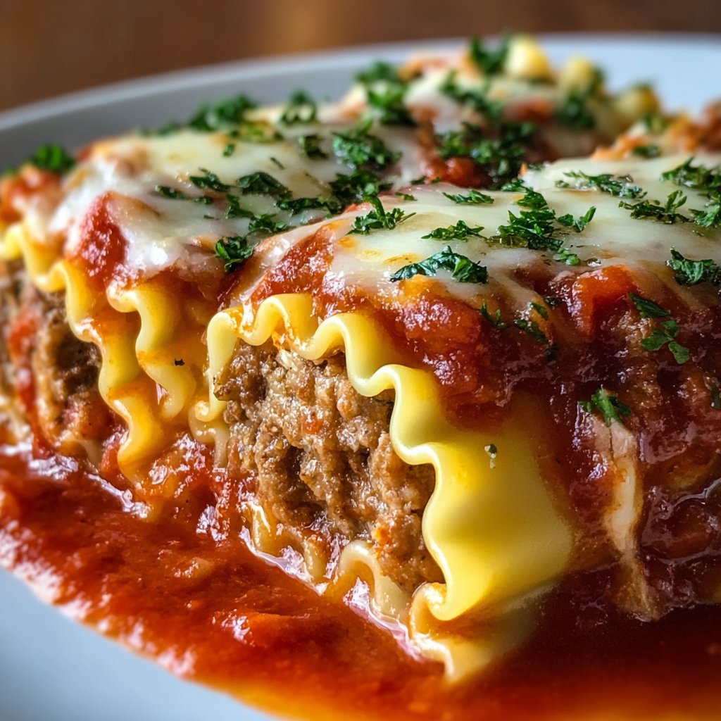 Italian Meatball Lasagna Roll-Ups