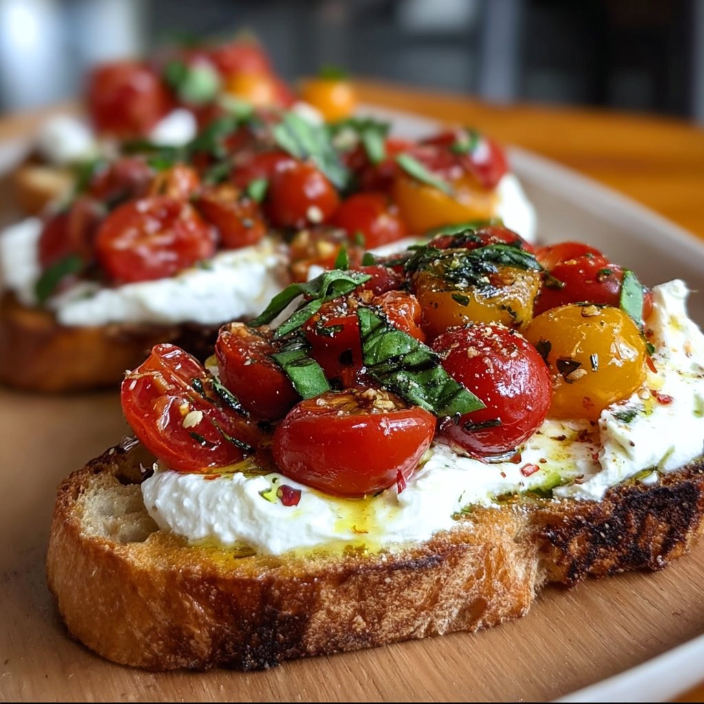 Burrata Bruschetta Tomato Basil