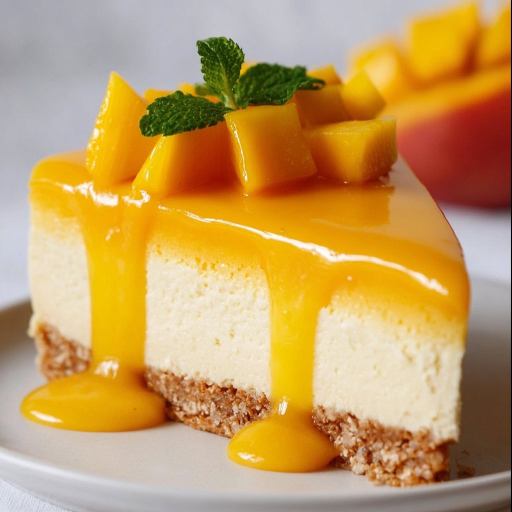 VEGAN MANGO CHEESECAKE