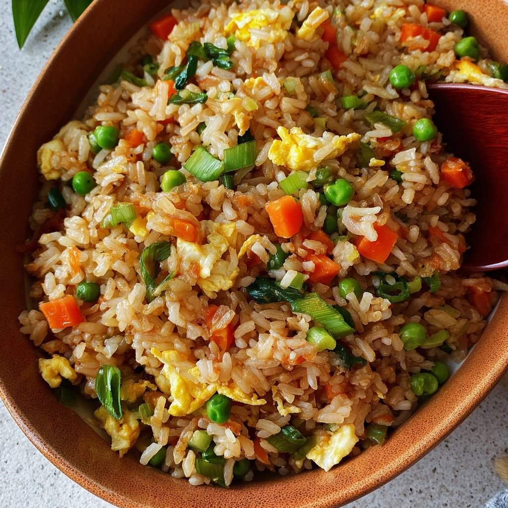 Air Fryer Fried Brown Rice
