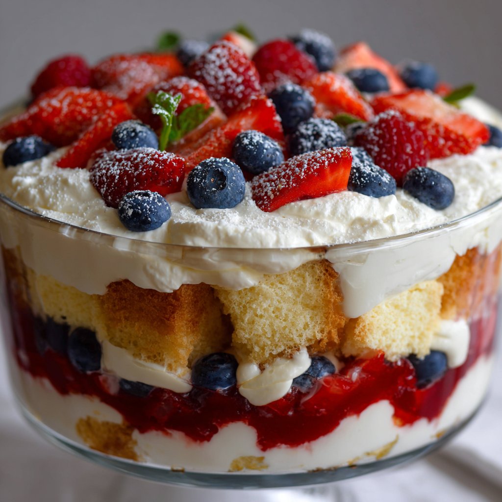 Berry Trifle with Whipped Cream