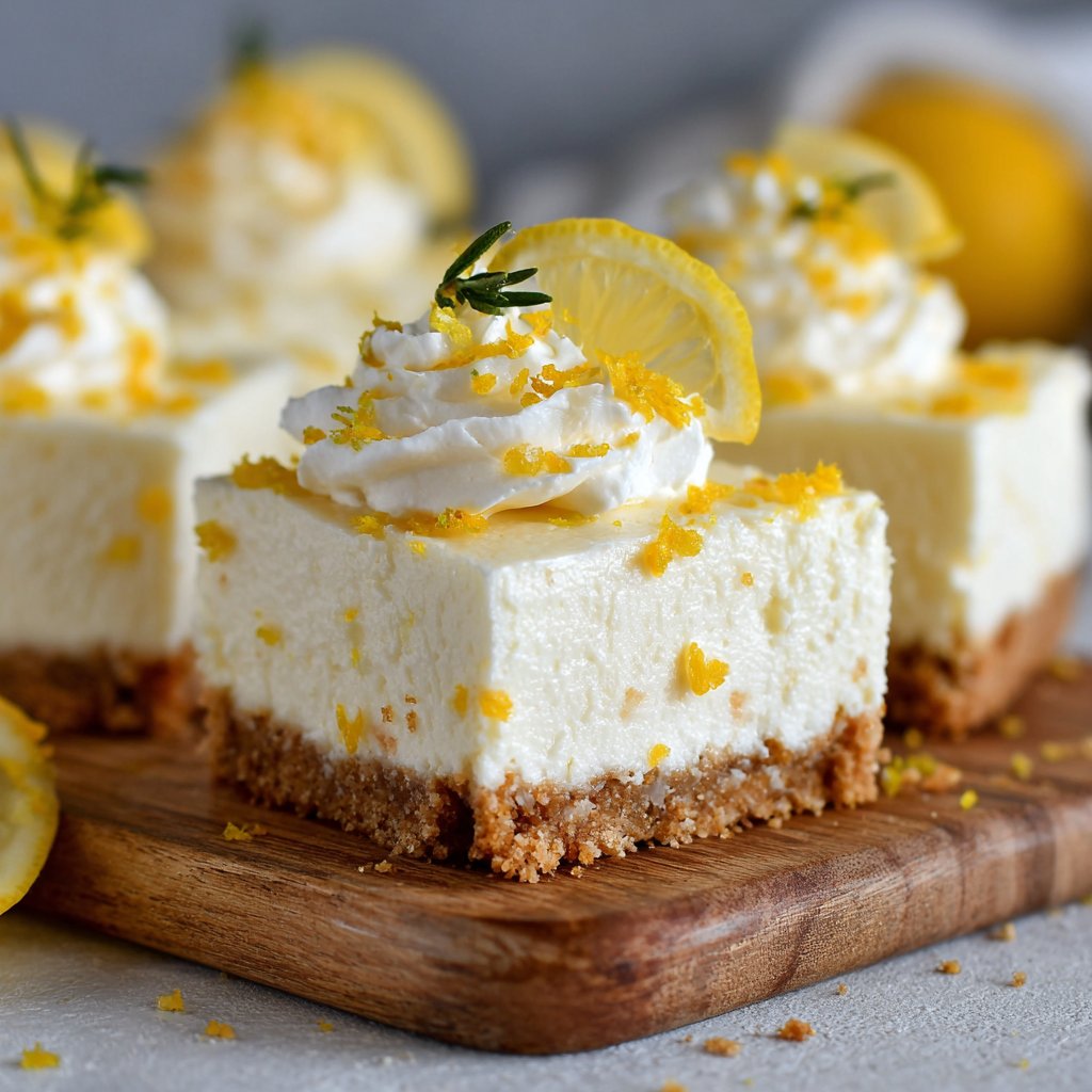 No-Bake Lemon Cheesecake Bars